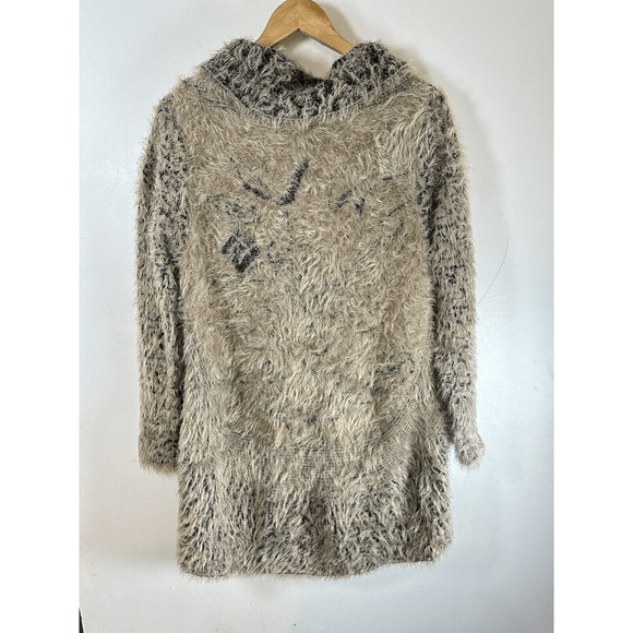 Vintage‎ Concept Cardigan Open Front Neutral Minimalist Faux Fur Woman’s XL NWT - Picture 2 of 16
